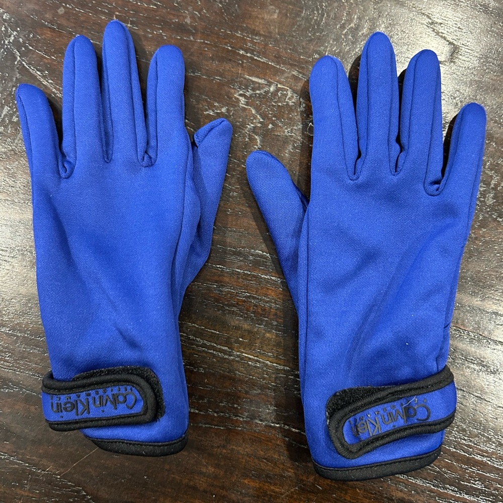 Calvin Klein Performance Royal Blue Gloves with Black Accents
